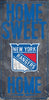 New York Rangers Sign Wood 6x12 Home Sweet Home Design - Fan Creations