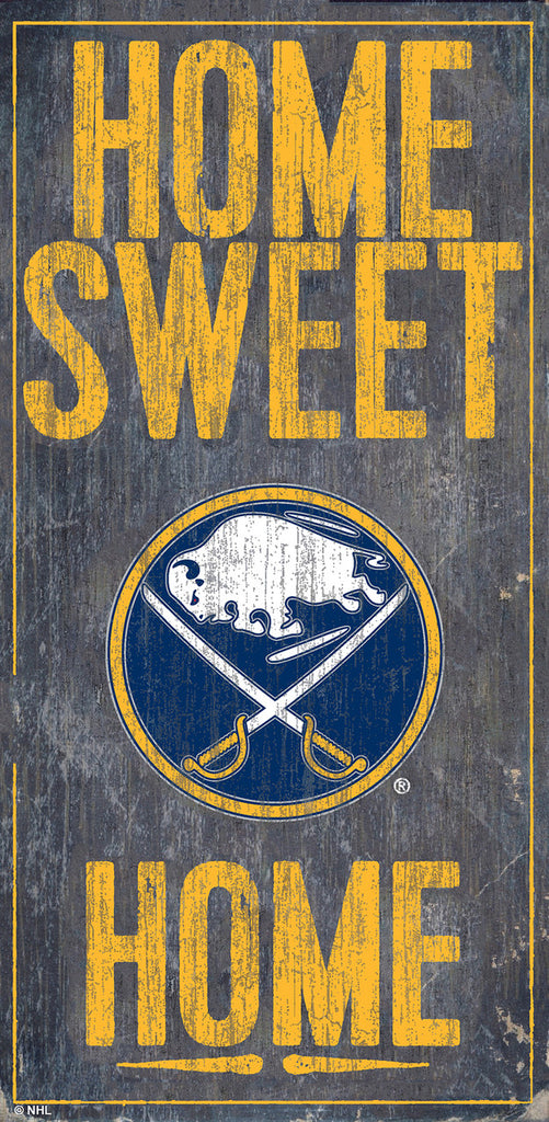Buffalo Sabres Sign Wood 6x12 Home Sweet Home Design - Fan Creations