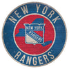 New York Rangers Sign Wood 12 Inch Round State Design - Fan Creations
