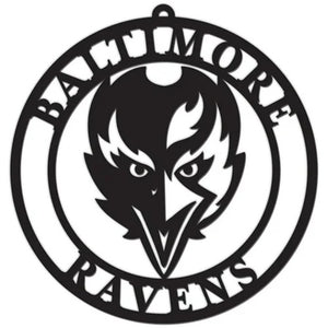Baltimore Ravens Sign Door Hanger 16 Inch - Fan Creations