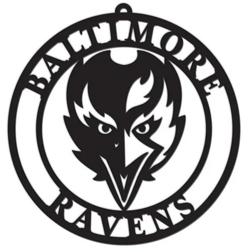 Baltimore Ravens Sign Door Hanger 16 Inch - Fan Creations