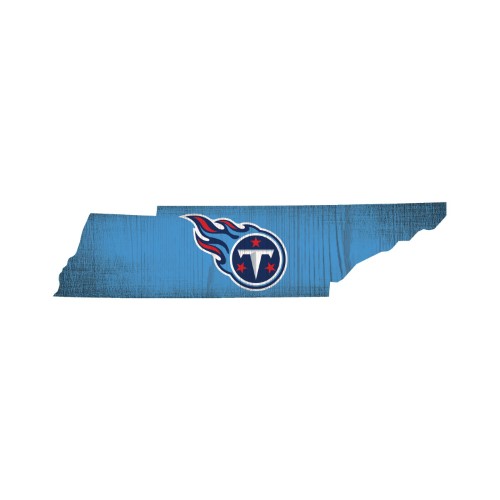 Tennessee Titans Sign Wood 12 Inch Team Color State Shape Design - Fan Creations