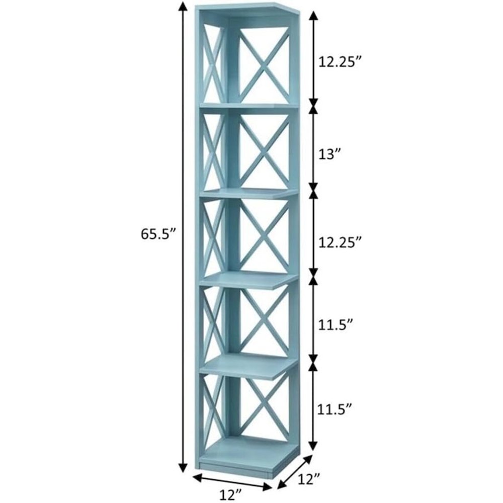 Oxford 5 Tier Corner Bookcase - Convience Concept, Inc.