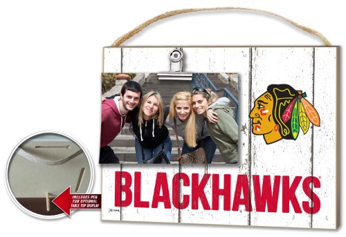 Chicago Blackhawks Clip It Weathered Logo Photo Frame -