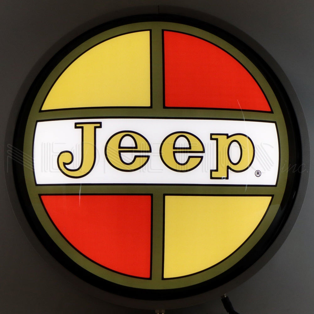 Jeep Retro 15'' Backlit Led Lighted Sign