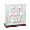 7 Upright Baseball Display Case with Cherry Moulding