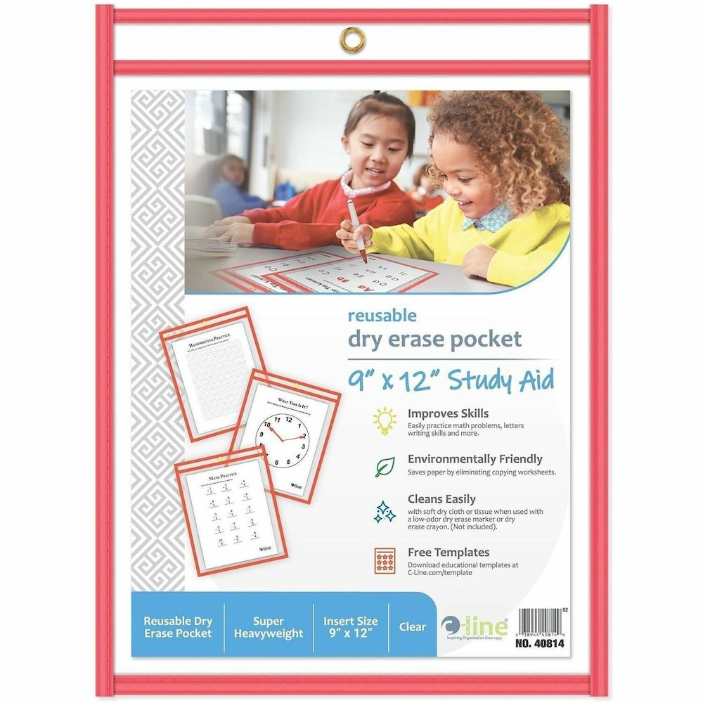 C-Line Letter Storage Folder - 8 1/2'' x 11'' - Red - 30 / Box