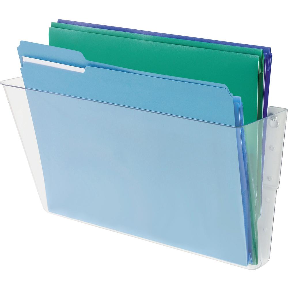 Deflecto EZ Link Stackable DocuPocket - 1 Compartment(s) - 7'' Height x 13'' Width x 4'' Depth - Stackable - Clear - Plastic - 1 Each - deflecto