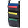 Deflecto Partition Pocket System - 3 Pocket(s) - 25'' Height x 12.6'' Width x 3.9'' Depth - Black - 3 / Set - deflecto