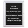 Ghent Outdoor Letterboards - 24'' Height x 36'' Width - Weather Resistant, Shatter Resistant, Lock, Water Resistant, Mounting System - Silver Aluminum Frame - 1 Each