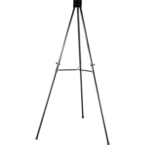 Lorell Telescoping Easel - 34'' (2.8 ft) Width x 66'' (5.5 ft) Height - Aluminum Surface - Black Frame - Foldable - 1 Each