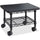 Safco Under Desk Printer/Fax Stand - 300 lb Load Capacity - 13.5'' Height x 19'' Width x 16'' Depth - Floor - Laminate, Powder Coated - Steel - Black