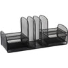 Safco Multipurpose Mesh Desktop Organizer - 7.75'' Height x 17'' Width x 6.75'' Depth - Desktop - Black - 1 Each