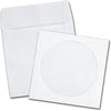 Quality Park CD/DVD Sleeve - CD/DVD - 5'' Width x 5'' Length - 24 lb - Polypropylene - 250 / Box - White