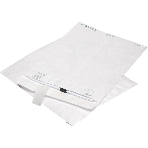 Survivor 9 x12 DuPont Tyvek Leather Texture Catalog Mailers with Self-Seal Closure - Catalog - #90 - 9'' Width x 12'' Length - 14 lb - Peel & Seal - Tyvek - 50 / Box - White - SURVIVOR