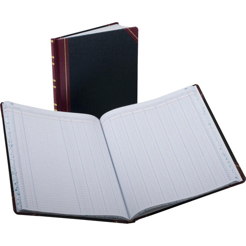 Boorum & Pease Boorum B&P 1602 1/2 Series Bound Columnar Book - 75 Sheet(s) - Thread Sewn - 9.87'' x 11.93'' Sheet Size - 12 Columns per Sheet - White Sheet(s) - Red, Blue Print Color - Black, Red Cover