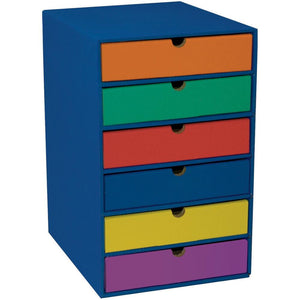 Classroom Keepers 6-Shelf Organizer - 6 Shelf(ves) - 17.8'' Height x 13.5'' Width x 12'' Depth - 70% Recycled - Blue - 1 Each