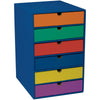 Classroom Keepers 6-Shelf Organizer - 6 Shelf(ves) - 17.8'' Height x 13.5'' Width x 12'' Depth - 70% Recycled - Blue - 1 Each