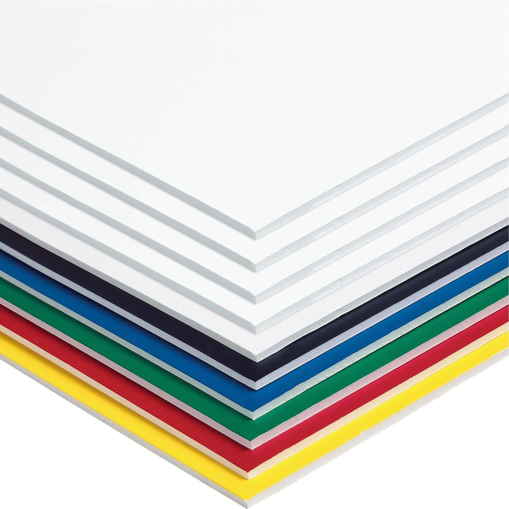 UCreate Foam Board - Craft, Classroom - 20''Height x 30''Width - 10 / Carton - Assorted - Polystyrene