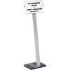 DURABLE INFO SIGN Letter Floor Stand - 8.5'' x 11'' Sign - 40.5'' - 46.5'' Height - Rectangular Shape - Acrylic, Stainless Steel - Updateable - Silver - 1 Pack - Durable