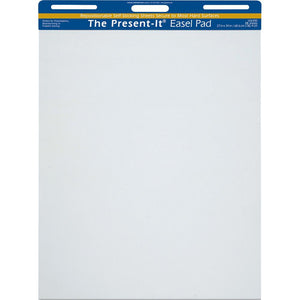 Easel Pad, Self-Adhesive, White, Unruled 27'' x 34'', 25 Sheets - The Present-It