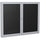 Ghent Aluminum Frame Enclosed Indoor Letterboard - 36'' Height x 48'' Width - Shatter Resistant, Lock, Weather Resistant, Durable - Aluminum Frame - 1 Each