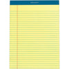 TOPS Docket Legal Rule Writing Pads - 50 Sheets - Double Stitched - 16 lb Basis Weight - 8 1/2'' x 11 3/4'' Sheet Size - 11.75'' Height x 8.5'' Width - Canary Paper - Rigid, Heavyweight, Bleed Resistant,