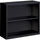 Lorell Fortress Series Bookcase - 34.5'' x 13'' x 30'' - 2 x Shelf(ves) - Black - Powder Coated - Steel - Recycled