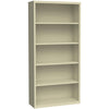 Lorell Fortress Series Bookcase - 34.5'' x 13'' x 72'' - 6 x Shelf(ves) - Putty - Powder Coated - Steel - Recycled