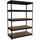 Lorell Fortress Riveted Shelving - 5 Shelf(ves) - 72'' Height x 48'' Width x 24'' Depth - Rust Resistant - 28% Recycled - Black - Steel - 1 Each
