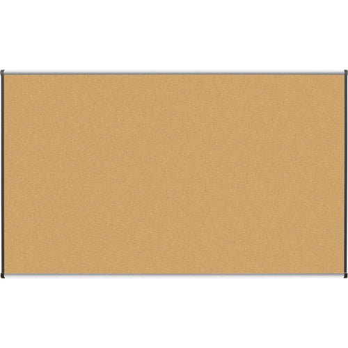 Lorell Satin-Finish Bulletin Board - 72'' Height x 48'' Width - Natural Cork Surface - Durable, Self-healing - Silver Anodized Aluminum Frame - 1 Each