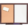 Lorell Combo Dry-Erase/Cork Board - 24'' (2 ft) Width x 18'' (1.5 ft) Height - Melamine Surface - Mahogany Wood Frame - 1 Each