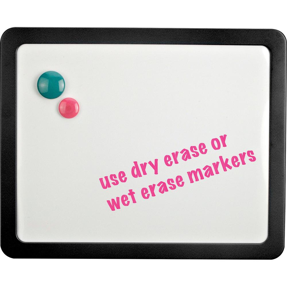 Lorell Magnetic Dry-erase Board - 15.9'' (1.3 ft) Width x 12.9'' (1.1 ft) Height - Black Frame - Magnetic - 1 Each