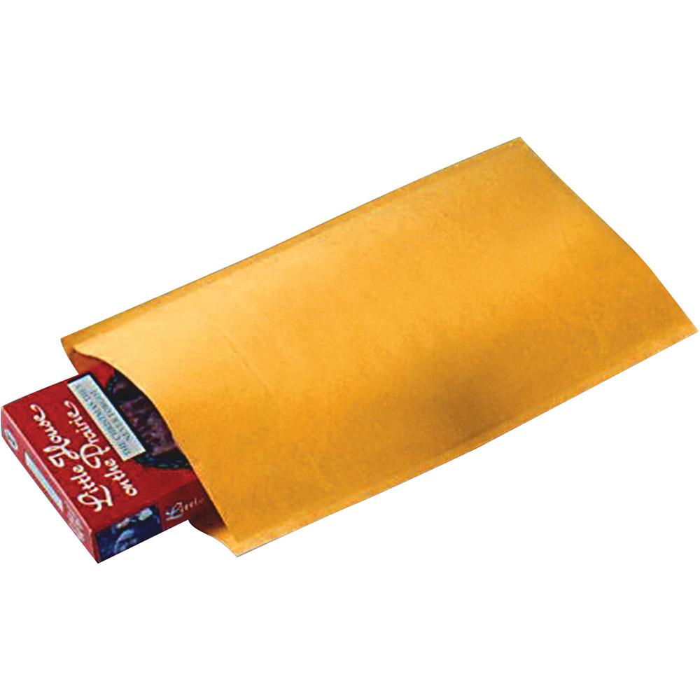 Sealed Air Jiffylite Bulk-packed Cushioned Mailers - Padded - #000 - 4'' Width x 8'' Length - Self-sealing - Satin, Kraft - 250 / Carton - Gold