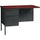 Lorell Fortress Series Left-Pedestal Return - Rectangle Top - 42'' Table Top Width x 24'' Table Top Depth x 1.12'' Table Top Thickness - 29.50'' HeightAssembly Required - Laminated, Mahogany - Steel - 1 E