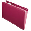 Pendaflex 1/5 Tab Cut Legal Hanging Folder - 8 1/2'' x 14'' - Internal Pocket - 11 pt. - Burgundy - Reinforced, Tear Resistant, Durable - 25 / Box