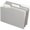 Pendaflex 1/3 Tab Cut Legal Top Tab File Folder - 8 1/2'' x 14'' - Internal Pocket - Top Tab Location - Assorted Tab Position - 11 pt. - Gray - Acid-free, Reversible - 100 / Box
