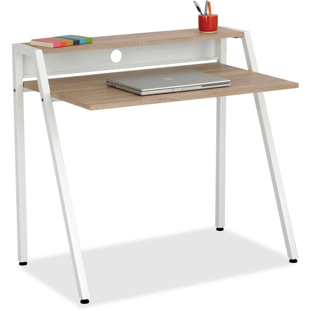 Safco Writing Desk - Laminated Rectangle Top - 37.75'' Table Top Width x 22.75'' Table Top Depth - 34.25'' Height - Assembly Required - Beech