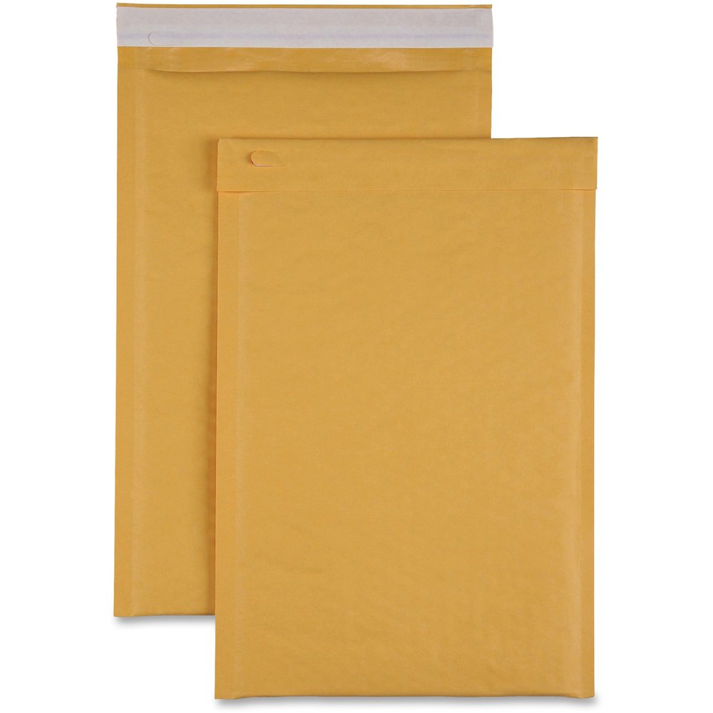 Sparco Size 3 Bubble Cushioned Mailers - Bubble - #3 - 8 1/2'' Width x 14 1/2'' Length - Self-sealing - Kraft - Kraft - 100 / Carton