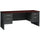 Lorell Fortress Modular Series Double-pedestal Credenza - 72'' x 24'' , 1.1'' Top - 2 x Box, File Drawer(s) - Double Pedestal - Material: Steel - Finish: Mahogany Laminate, Charcoal - Scratch Resistant,