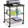 Safco Deskside Wire Machine Stand - 200 lb Load Capacity - 2 x Shelf(ves) - 27'' Height x 24'' Width x 20'' Depth - Steel - Black