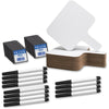 Rectangular Dry Erase 8'' x 9.75'' Answer Paddle + Pen + Eraser Set, 12 Sets - Flipside Products