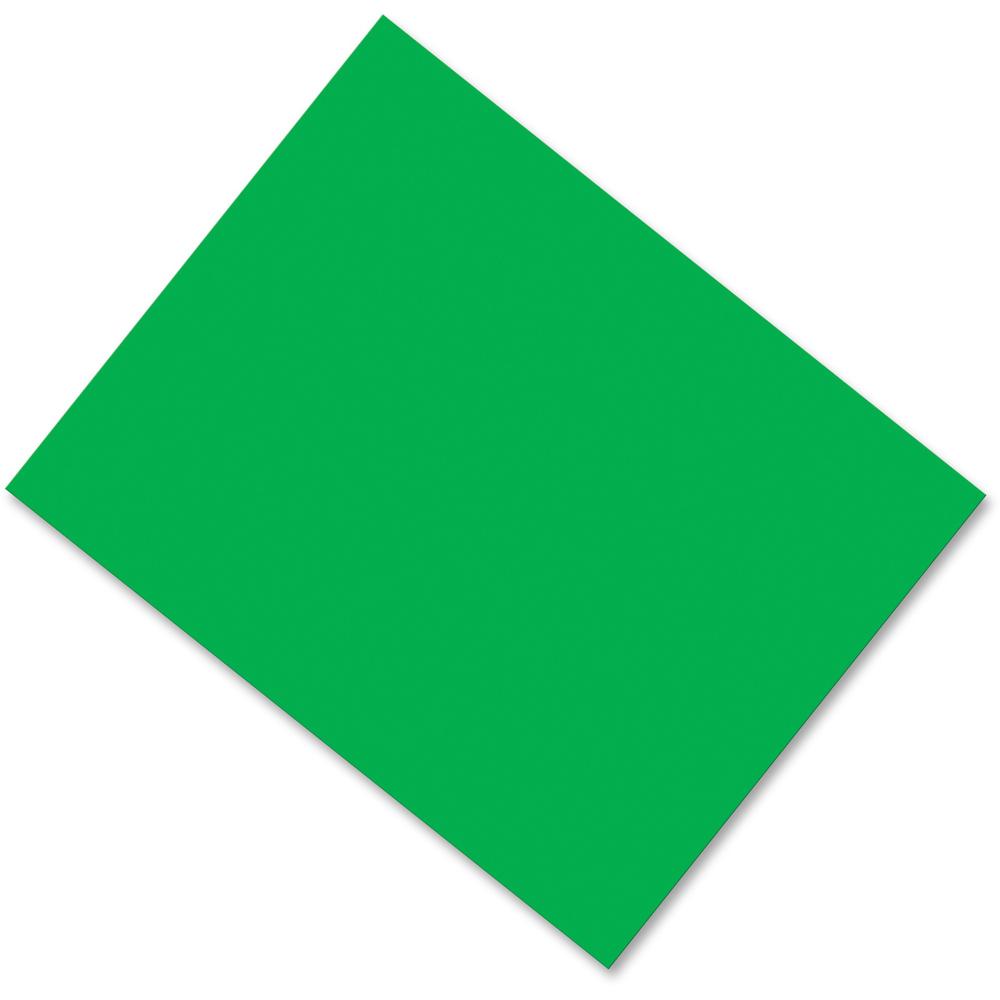 Pacon Coated Poster Board - 28'' x 22'' - 25 / Carton - Green - Card Stock