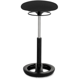 Safco TWIXT Ergo Extended-Height Chair - Black Polypropylene, Nylon, Vinyl Seat - Rounded Base - 1 Each