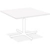 Lorell Hospitality Collection Tabletop - High Pressure Laminate (HPL) Square, White Top - 36'' Table Top Width x 36'' Table Top Depth x 1'' Table Top Thickness - Assembly Required - Thermofused Laminate