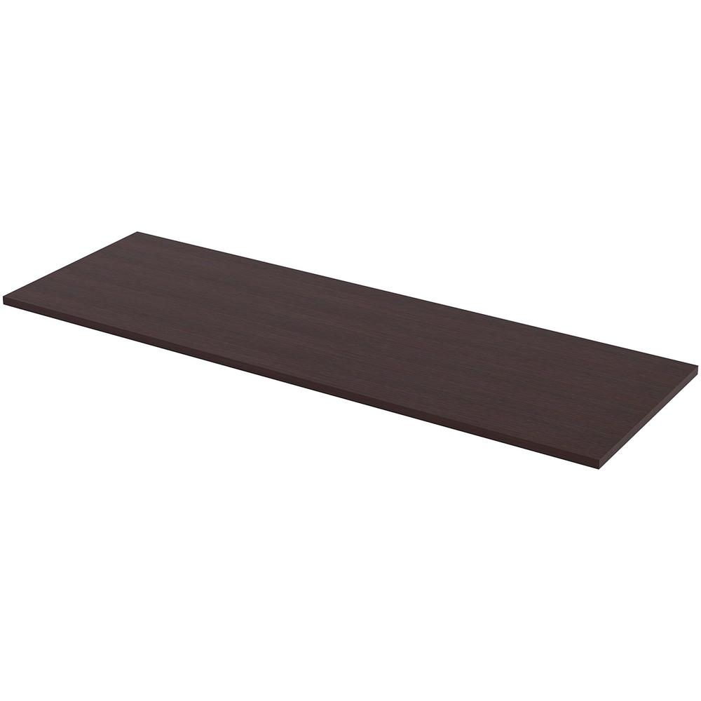 Lorell Training Tabletop - Espresso Rectangle, Laminated Top - Adjustable Height - 72'' Table Top Width x 24'' Table Top Depth x 1'' Table Top Thickness - Assembly Required - 1 Each