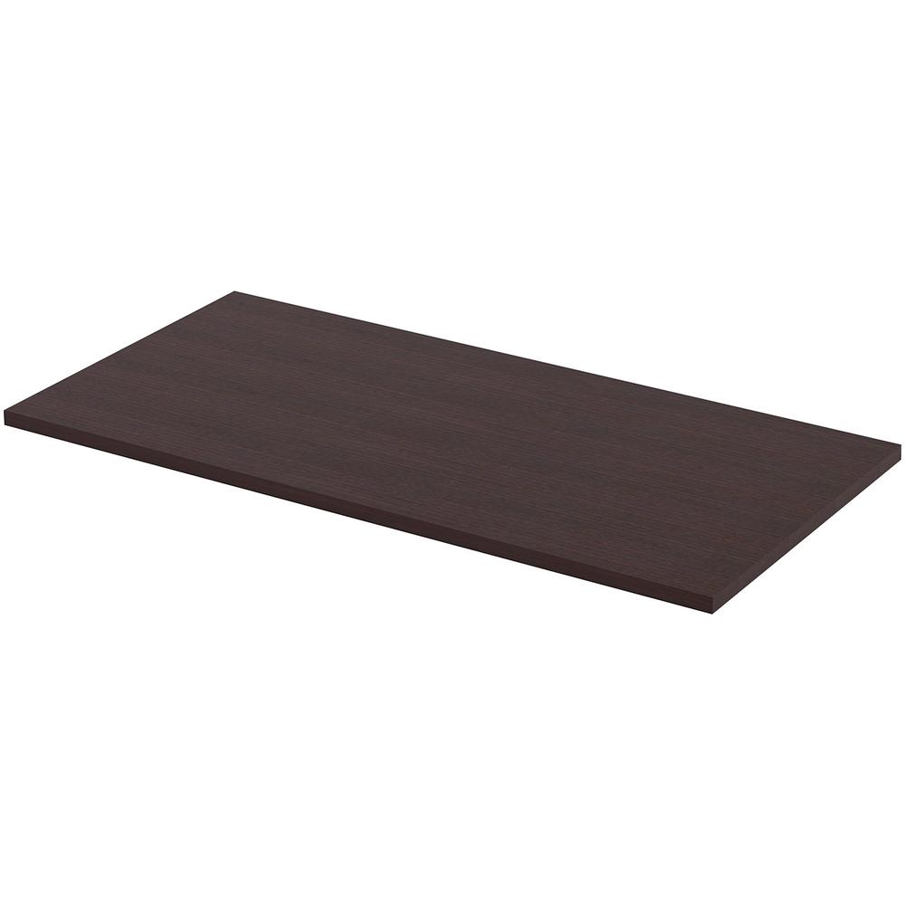 Lorell Training Tabletop - Espresso Rectangle, Laminated Top - Adjustable Height - 48'' Table Top Length x 24'' Table Top Width x 1'' Table Top Thickness - Assembly Required - 1 Each