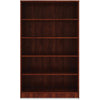 Lorell Laminate Bookcase - 0.8'' Shelf, 36'' x 12''60'' - 5 Shelve(s) - 4 Adjustable Shelf(ves) - Square Edge - Material: Thermofused Laminate (TFL) - Finish: Cherry