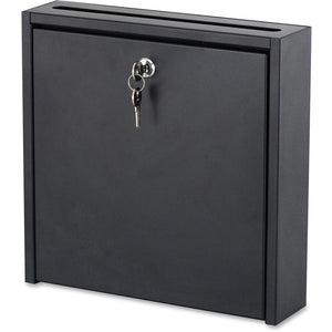 Safco 12 x 12'' Wall-Mounted Inter-department Mailbox with Lock - External Dimensions: 12'' Width x 12'' Height - 2.92 gal - Media Size Supported: Letter - Steel - Black Powder Coat - For Mail, File, Doc