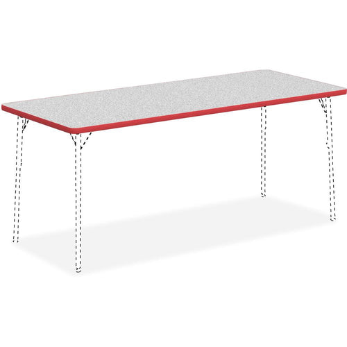 Lorell Classroom Activity Tabletop - Gray Nebula Rectangle, High Pressure Laminate (HPL) Top - 72'' Table Top Width x 30'' Table Top Depth x 1.13'' Table Top Thickness - Assembly Required - 1 Each